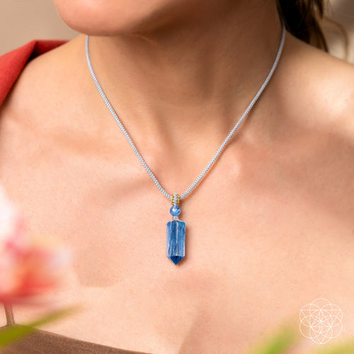 The Aura Shield - Rare Kyanite Pendant